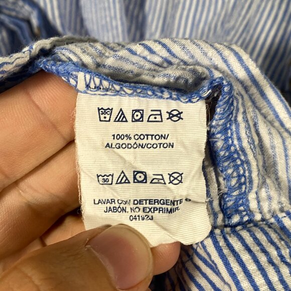 Polo Ralph Lauren Sleepwear Sailor Bear Striped Button Down Size Large - Picture 6 of 8